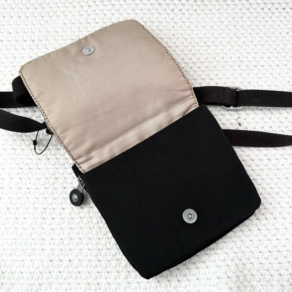 Kipling Black Nylon Live Light New Eldorado Minibag Crossbody Travel Bag No Fob - Picture 5 of 11